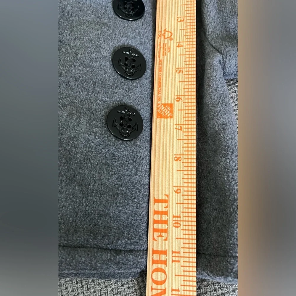 Great Guy Toddler Peacoat & Pants, Gray Coat/Black Pants 100% Cotton; Size 12M